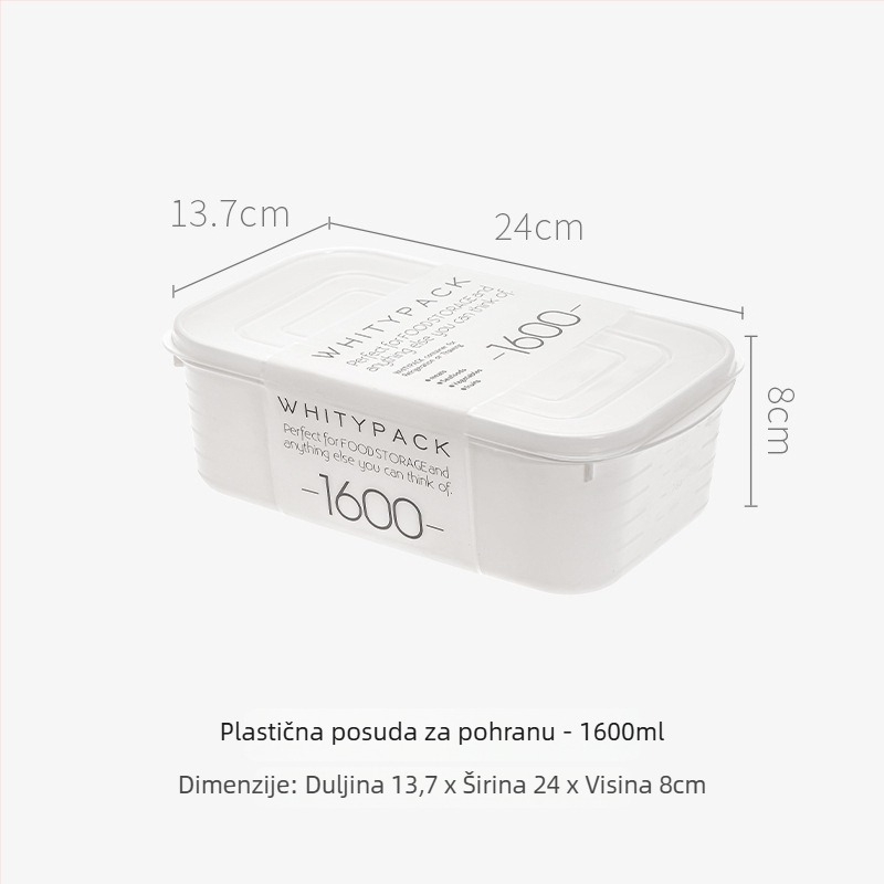 Kutija za obrok za mikrovalnu pećnicu, kvadratnog oblika, PP, 800–1000 ml