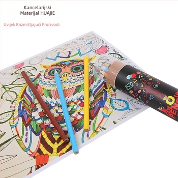 Hua Jie dječje crtanje olovke WR6010 – plastično kućište, pakiranje u papirnatoj cijevi, za učenike