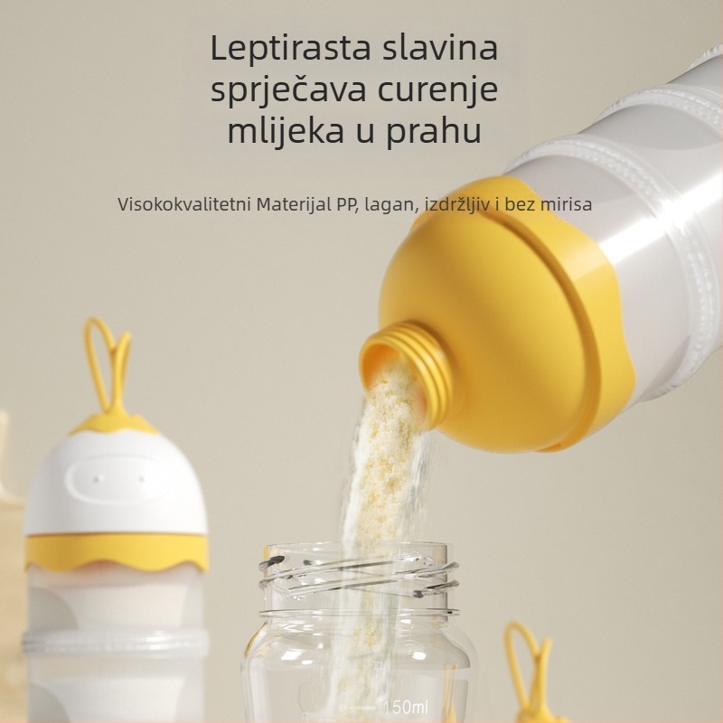 Kutija za skladištenje bebine mliječne formule u prahu, četiri sloja, brenda DOOPSER/Dopson, pogodna za novorođenčad do 3 godine.