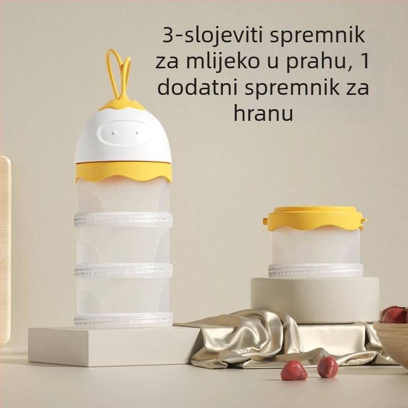 Kutija za skladištenje bebine mliječne formule u prahu, četiri sloja, brenda DOOPSER/Dopson, pogodna za novorođenčad do 3 godine.