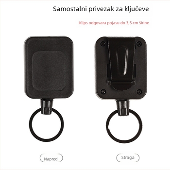 Izvlačni ključni lanac za vanjsku upotrebu s najlonskom užetom i kvadratnim kopčom; Jinwang plast, lako povlačenje kopče, nosivost 0.1