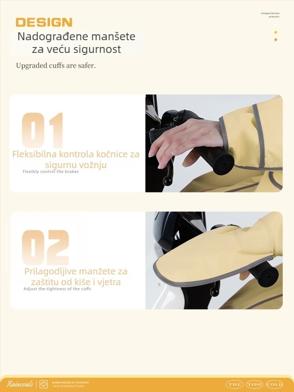 Kišno pončo za bicikl za odrasle, PVC tkanina, PU vodootporni sloj, za jednu osobu