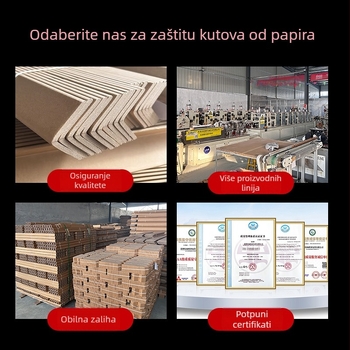 U-oblik zaštitnik kutova od papira za namještaj, vrata i prozore; zaštita kutova staklenih okvira za fotografije; ojačani kartonski kutni zaštitnik