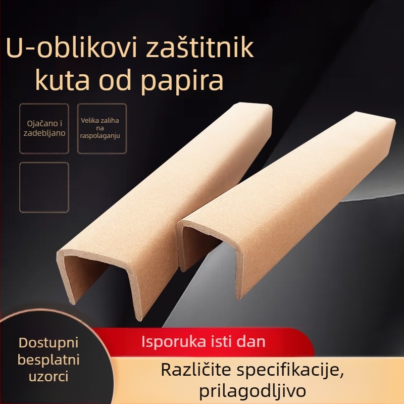 U-oblik zaštitnik kutova od papira za namještaj, vrata i prozore; zaštita kutova staklenih okvira za fotografije; ojačani kartonski kutni zaštitnik
