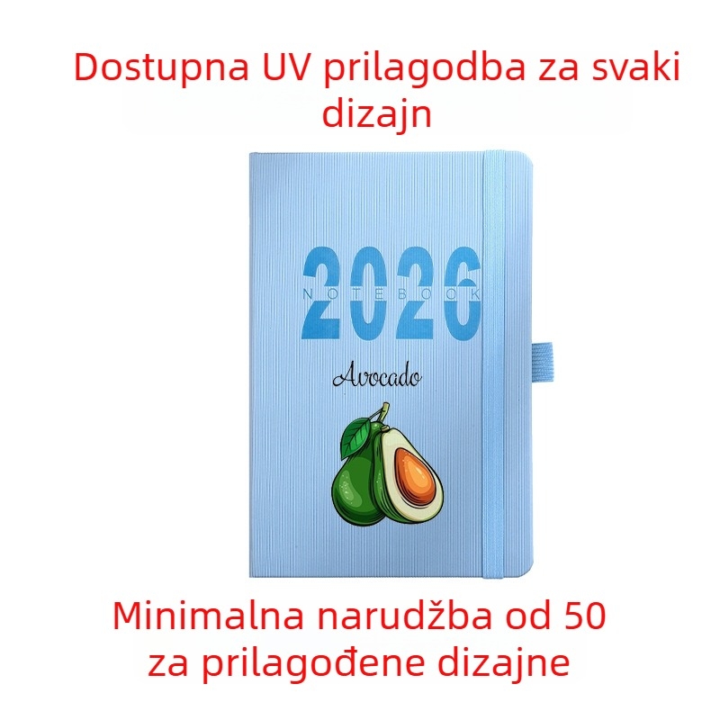 Knjiga za zapise s PU koricom, žično uvezivanje, Dowling papir, 80 g/m², 300–400 stranica