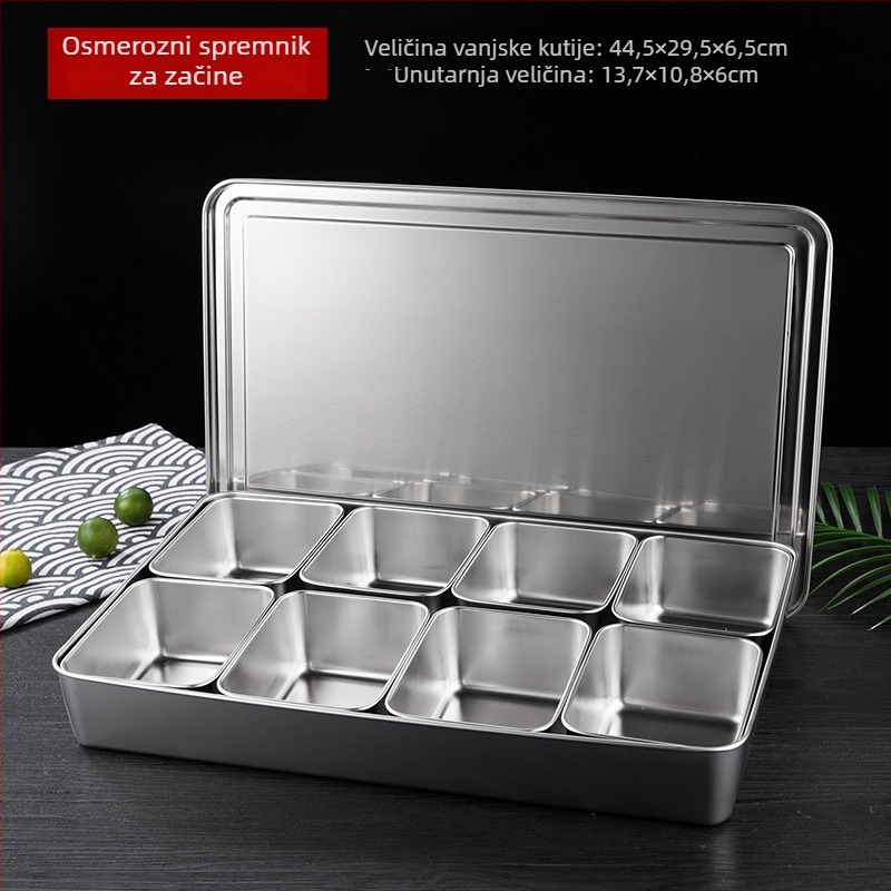Japanski stil kutija za začine, kvadratna kuhinjska posuda s poklopcem, Han Xiangdu, za čvrste začine, tiskani logotip, vrhunska kvaliteta
