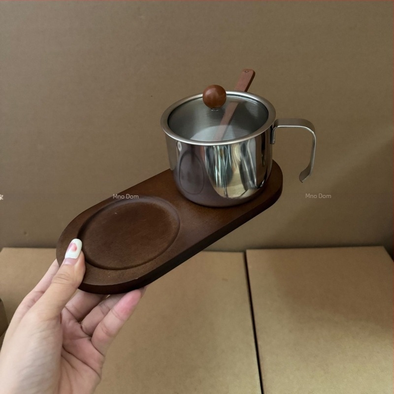 Posuda za začine s žlicom i poklopcem - nehrđajući čelik - čvrste začine - (Minnow Home, Jieyang, 2024)