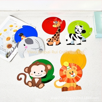 Spiralne ukrasne figure s crtanim životinjama – pozadina s temom Zoo za rođendansku proslavu, papir, anime crtani stil, rekviziti za dekoraciju prostora