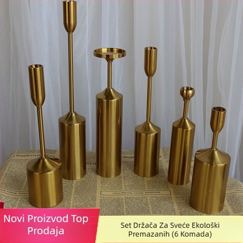 Chagnyi svijećnjaci za vjenčanje od kovanog željeza, šest dijelova, europski stil