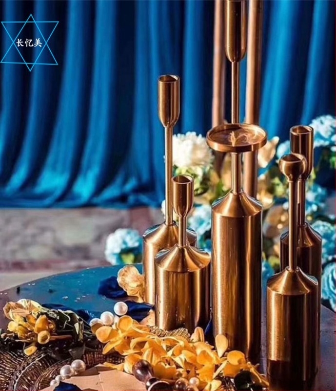 Chagnyi svijećnjaci za vjenčanje od kovanog željeza, šest dijelova, europski stil