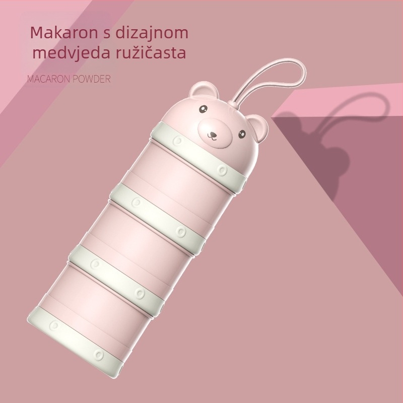 MISUTA Kutija za mlijeko u prahu, tri sloja, prenosiva i zatvorena za bebe