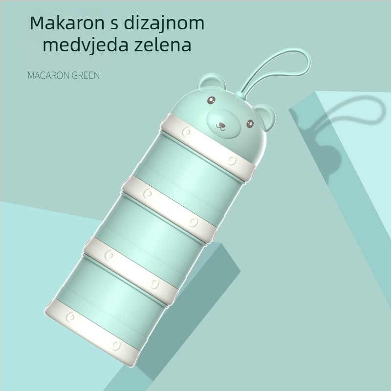 MISUTA Kutija za mlijeko u prahu, tri sloja, prenosiva i zatvorena za bebe