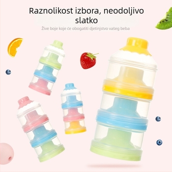 Smoked Trostruka kutija za mlijeko u prahu – prijenosna, sigurna i otporna na visoke temperature, marka Smoked, za novorođenčad do 3 godine (bar kod 6971109130162)