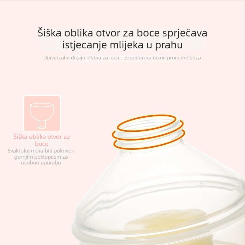 Smoked Trostruka kutija za mlijeko u prahu – prijenosna, sigurna i otporna na visoke temperature, marka Smoked, za novorođenčad do 3 godine (bar kod 6971109130162)