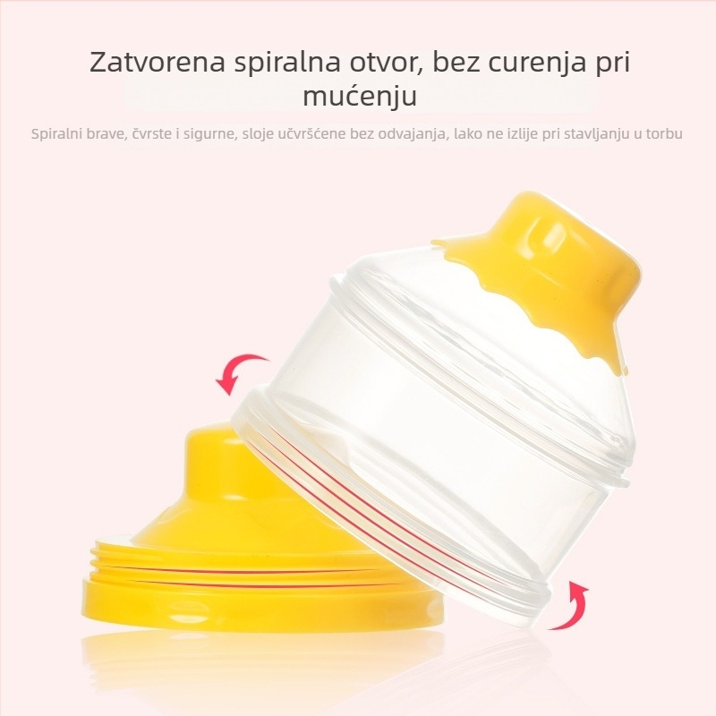 Smoked Trostruka kutija za mlijeko u prahu – prijenosna, sigurna i otporna na visoke temperature, marka Smoked, za novorođenčad do 3 godine (bar kod 6971109130162)