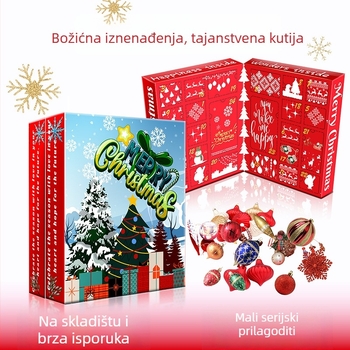 Slijepa kutija sa 24 rupa, kutija u obliku knjige, laminirani karton, crtani stil