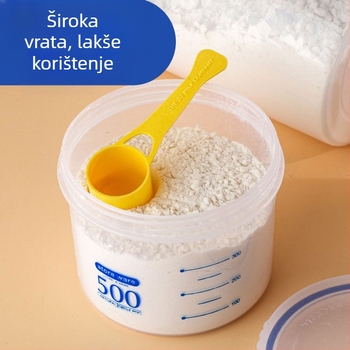 Spremnik za mlijeko u prahu, okrugli jednoslojni spremnik za čuvanje svježine, kapacitet ispod 300 ml