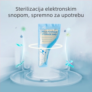 Torba za skladištenje mliječne praške s porcionirajućom kutijom – jednokratna, prenosna, antibakterijska, za dob 0–1 godina