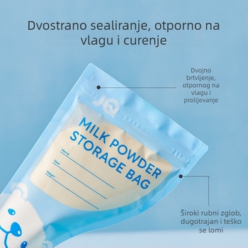 Torba za skladištenje mliječne praške s porcionirajućom kutijom – jednokratna, prenosna, antibakterijska, za dob 0–1 godina