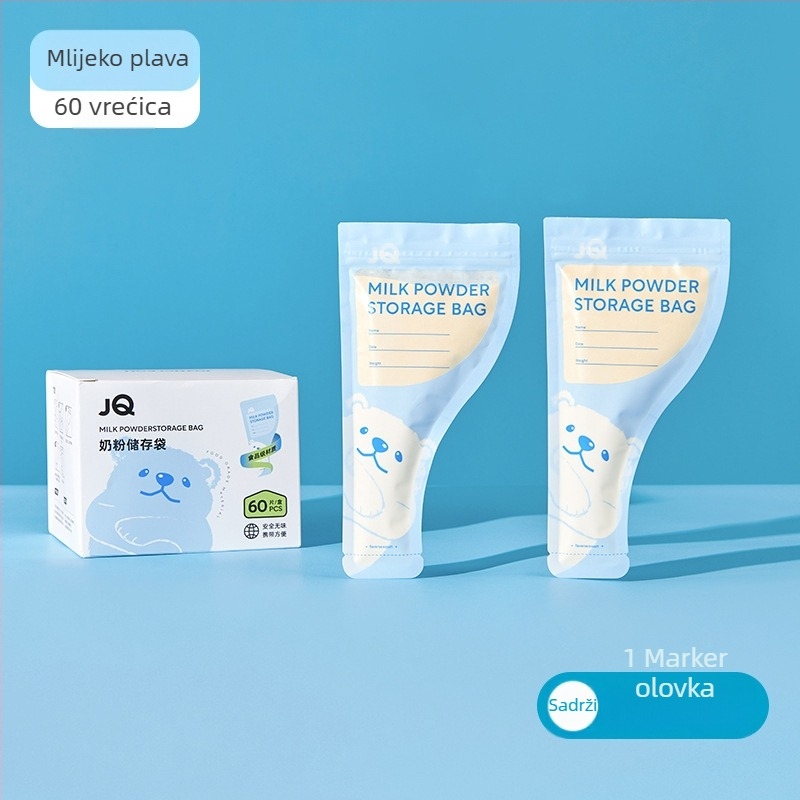 Torba za skladištenje mliječne praške s porcionirajućom kutijom – jednokratna, prenosna, antibakterijska, za dob 0–1 godina