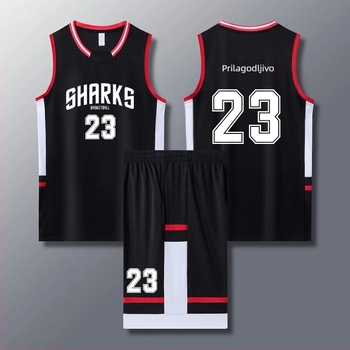 Prilagođeni košarkaški komplet za djecu – unisex dres i vestu od poliestera, pogodan za ljeto, proljeće i jesen