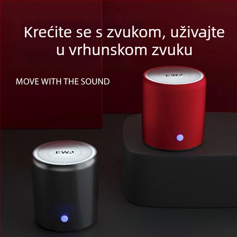 A107 Bluetooth zvučnik – prijenosni bežični zvuk, Bluetooth 5.0, 5W, IPX5, 100Hz-20kHz, domet 15m