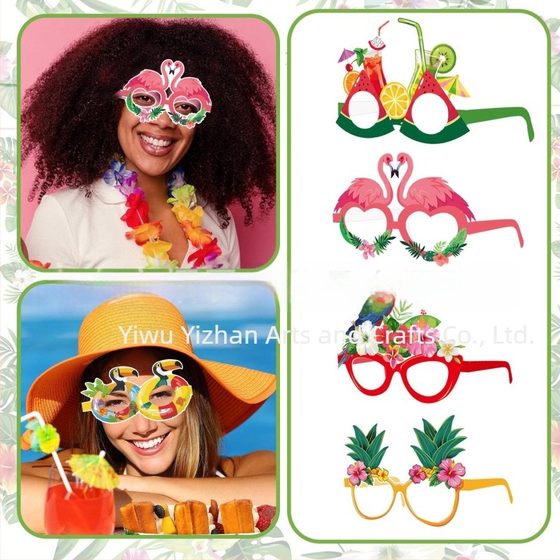 Hawaii-stil papirnati okvir za naočale rekviziti za fotografiranje i uređenje prostora