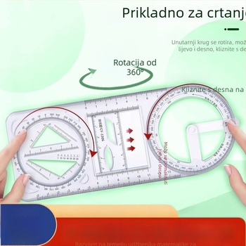 Višestruki ravnalo – plastično, set ravnala