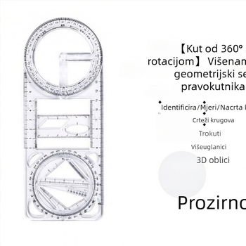 Višestruki ravnalo – plastično, set ravnala