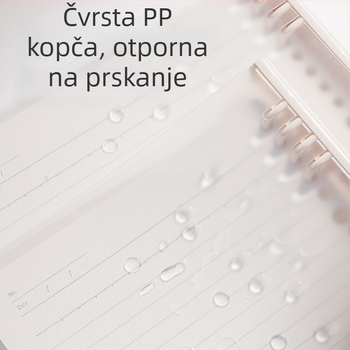 Deli HA540-1 Kofer za bilježnicu s listovima za slobodne listove, linijske stranice, 40 stranica, odvojivi unutarnji listovi, kompatibilno s rupama 20/26