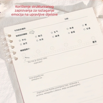 Emocionalni dnevnik s binder vezom, Dowling papir 120 g, 100–200 stranica