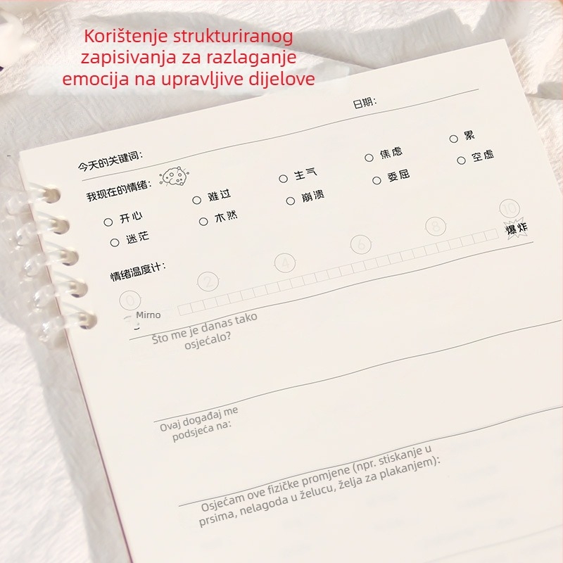 Emocionalni dnevnik s binder vezom, Dowling papir 120 g, 100–200 stranica