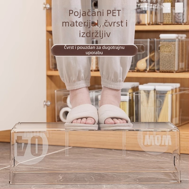 PET kutija za skladištenje s ladicom – prozirna pravokutna, japanski stil stolni organizator