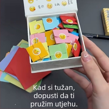 DIY Emocionalna kutija za poklon – Kraft papir, kovert s prozorom, spremna za darivanje, za Kineski Dan zaljubljenih