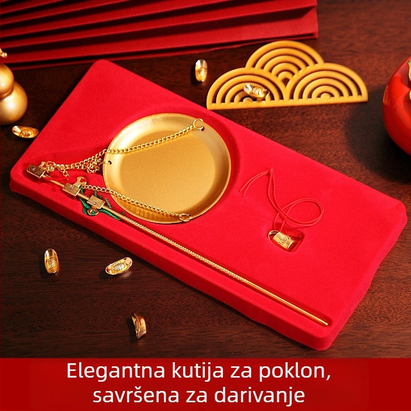 Šipka vage s težinama, kineskog stila, rekvizit za ceremoniju useljenja; brend Ximei collection; stil: kineski; kategorija: vaga; kategorija proizvoda: rekviziti za uređenje prostora