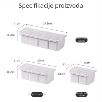 Set plastičnih posuda za začine – plastične staklenke za sol i začine, otporne na vlagu