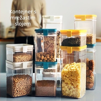 Efanson kutija za čuvanje hrane, četvrtasta, otporna na vlagu, materijali ABS+AS+PP+silika gel, kapacitet 800–1000 ml, moderni minimalistički stil