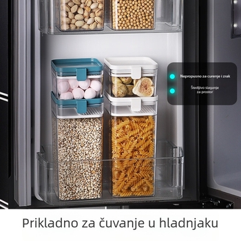 Efanson kutija za čuvanje hrane, četvrtasta, otporna na vlagu, materijali ABS+AS+PP+silika gel, kapacitet 800–1000 ml, moderni minimalistički stil