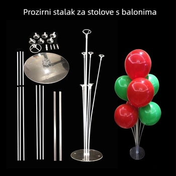 Držač balona za stolnu dekoraciju, srcoliki dekorativni baloni, plastični, modularni spojivi