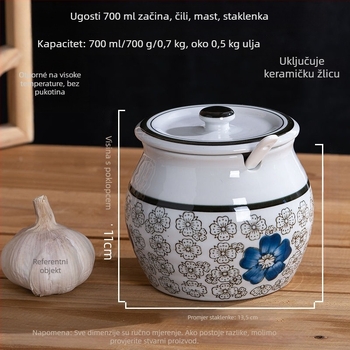 Keramična posuda za začine u kuhinji – suhi začini, premium kvaliteta, nacionalni stil