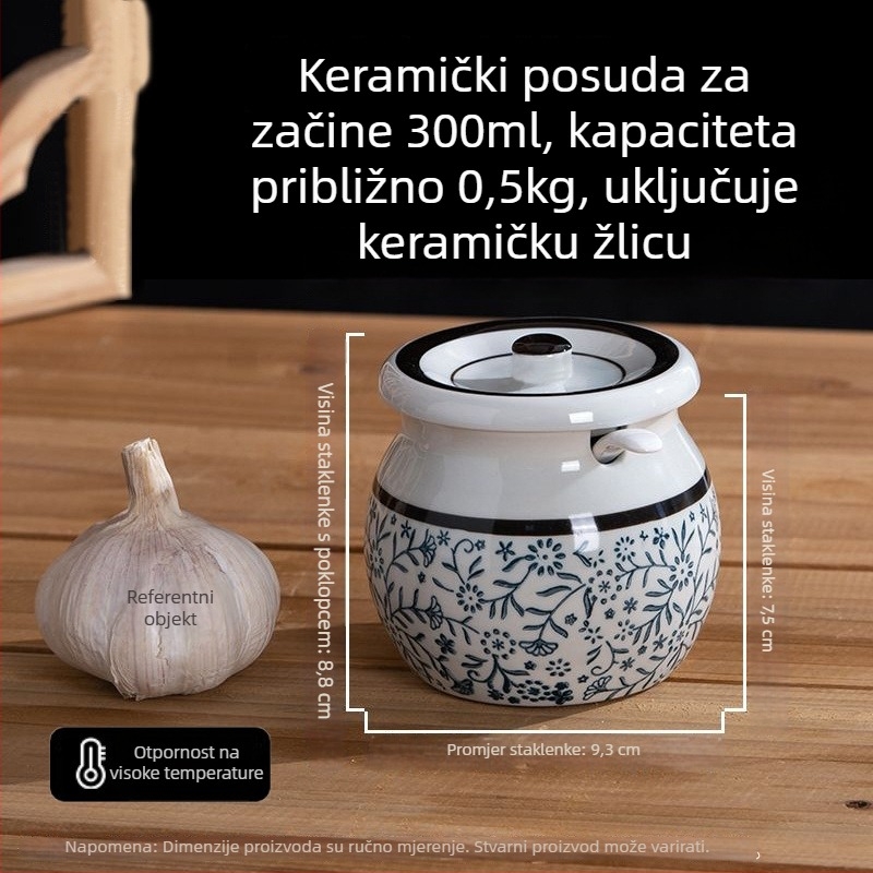 Keramična posuda za začine u kuhinji – suhi začini, premium kvaliteta, nacionalni stil