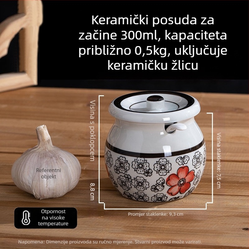 Keramična posuda za začine u kuhinji – suhi začini, premium kvaliteta, nacionalni stil