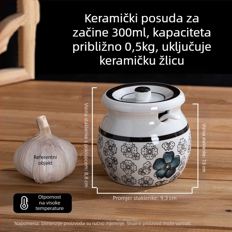 Keramična posuda za začine u kuhinji – suhi začini, premium kvaliteta, nacionalni stil