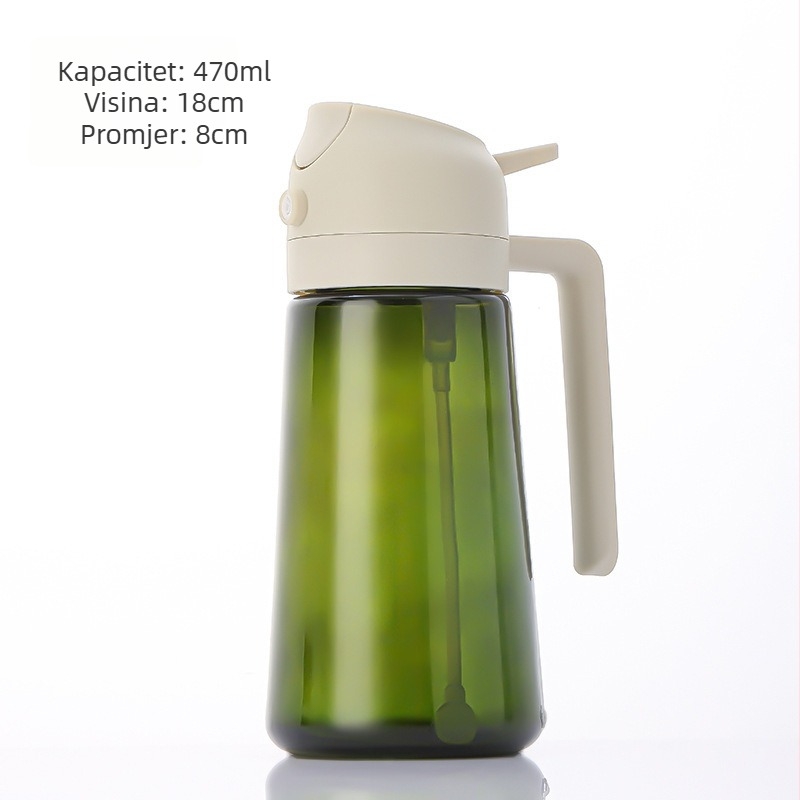 Staklena boca za ulje Jie Liang Glass | Dvostruki kuhinjski sprej, pritisnite za raspršivanje, moderan minimalistički stil, tiskano logo