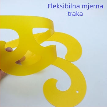 Kružni ravnalo u obliku oblaka, trodijelni set za crtanje dizajna, plastično, centimetarsko ravnalo