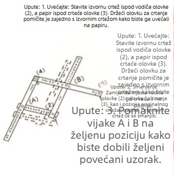 Plotter ravnalo, 10x skala, SF10 šablona, organsko staklo