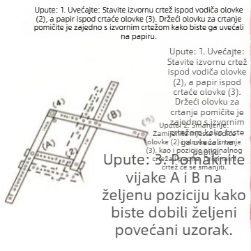 Plotter ravnalo, 10x skala, SF10 šablona, organsko staklo