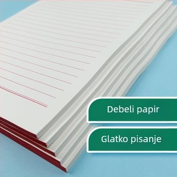 Crveni papir za pisanje i skice, 16K format, jednoslojne ili dvostrane vodoravne linije, obrazac za članstvo u stranci