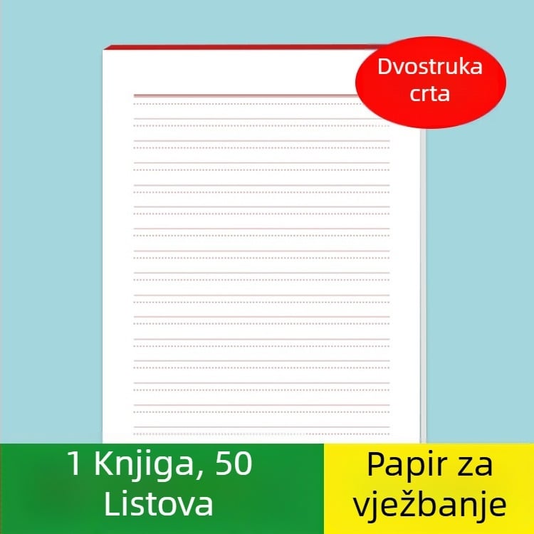 Crveni papir za pisanje i skice, 16K format, jednoslojne ili dvostrane vodoravne linije, obrazac za članstvo u stranci