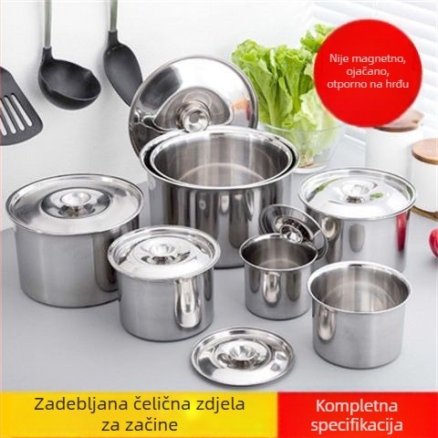 Nerđajući čelik zatvoreni spremnik za tekuće začine, mogućnost tiskanja logotipa